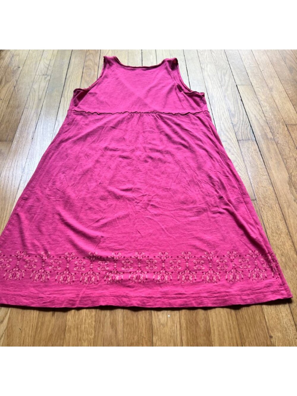 Lucy Size L Hot Pink Sleeveless Surplice V-Neck Pullover Tank Dress - Picture 12 of 13